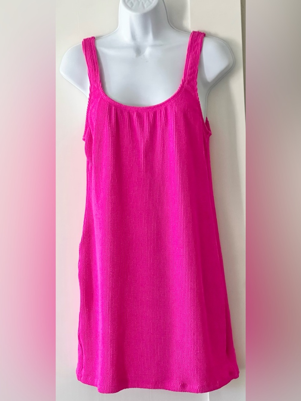 Good American Size 7/8 Pink Always Fits Mini Dress Swim Cover Up Sculpt Tube
